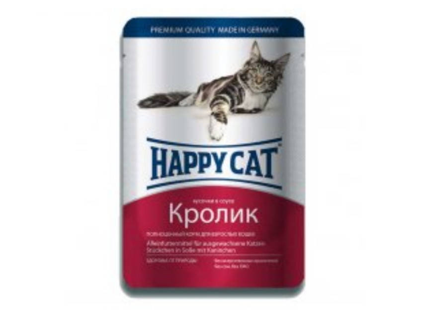 

Happy cat кусочки в соусе с кроликом 100 г