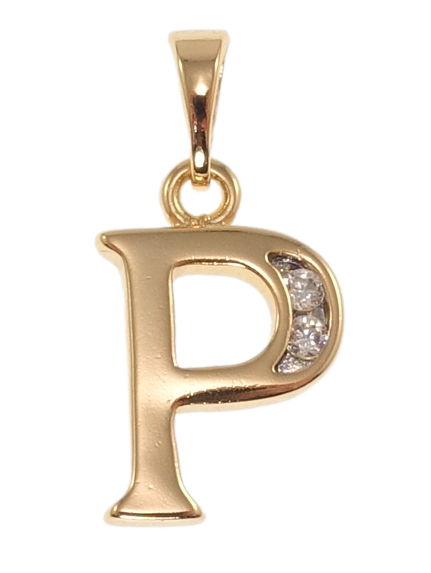 

Кулон Xuping Позолота 18K + Родий "Буква P" для цепочки до 5мм