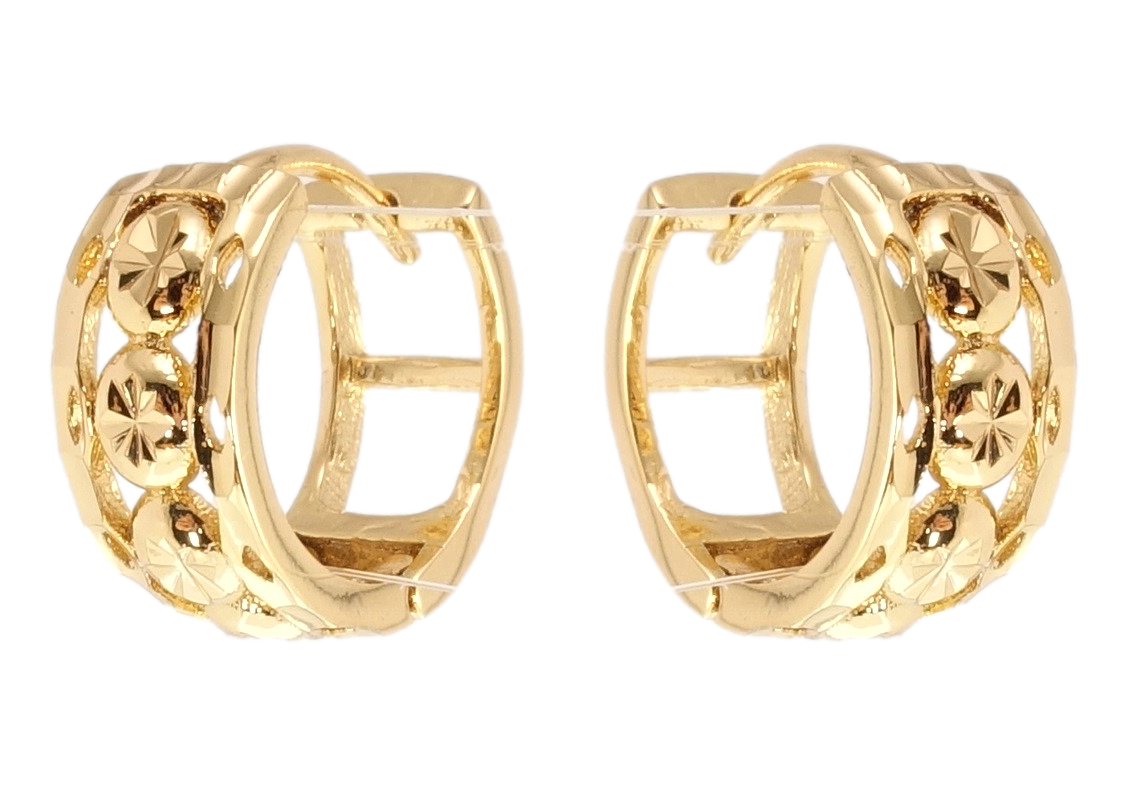 

Серьги Xuping Позолота 18K колечки "Декоративный орнамент"