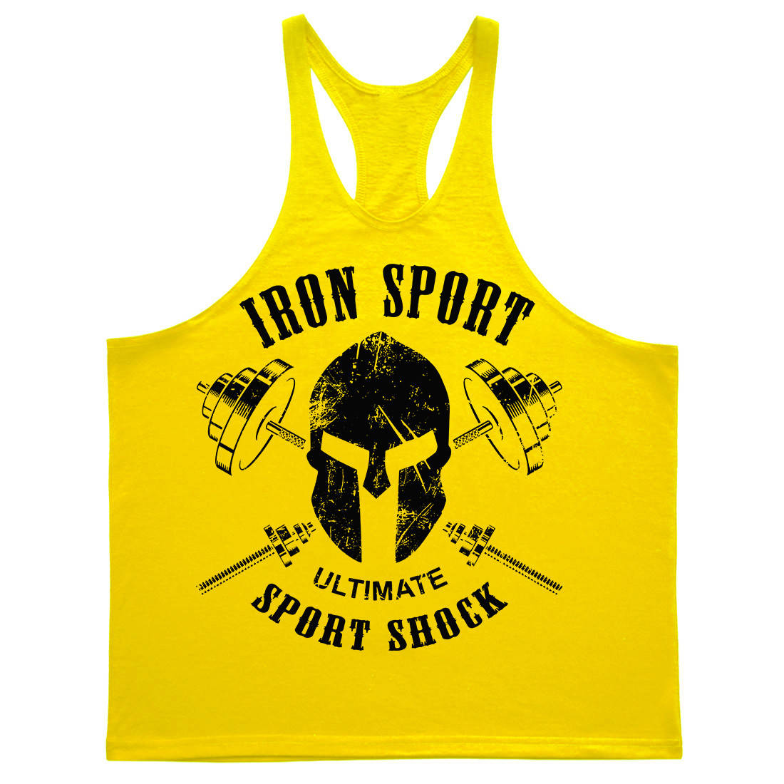 

Майка борцовка для бодибилдинга IRON SPORT (разные цвета) M, Желтый