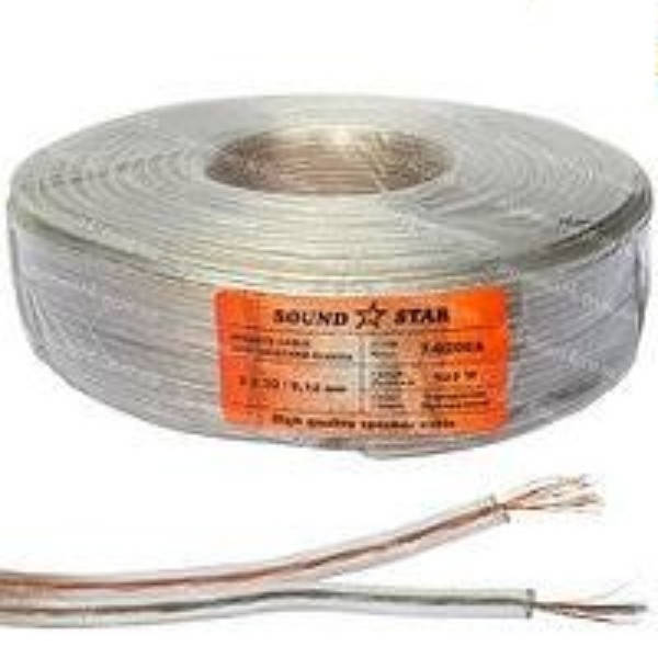 

Акустический кабель 2*0,35 CU прозрачный Dialan