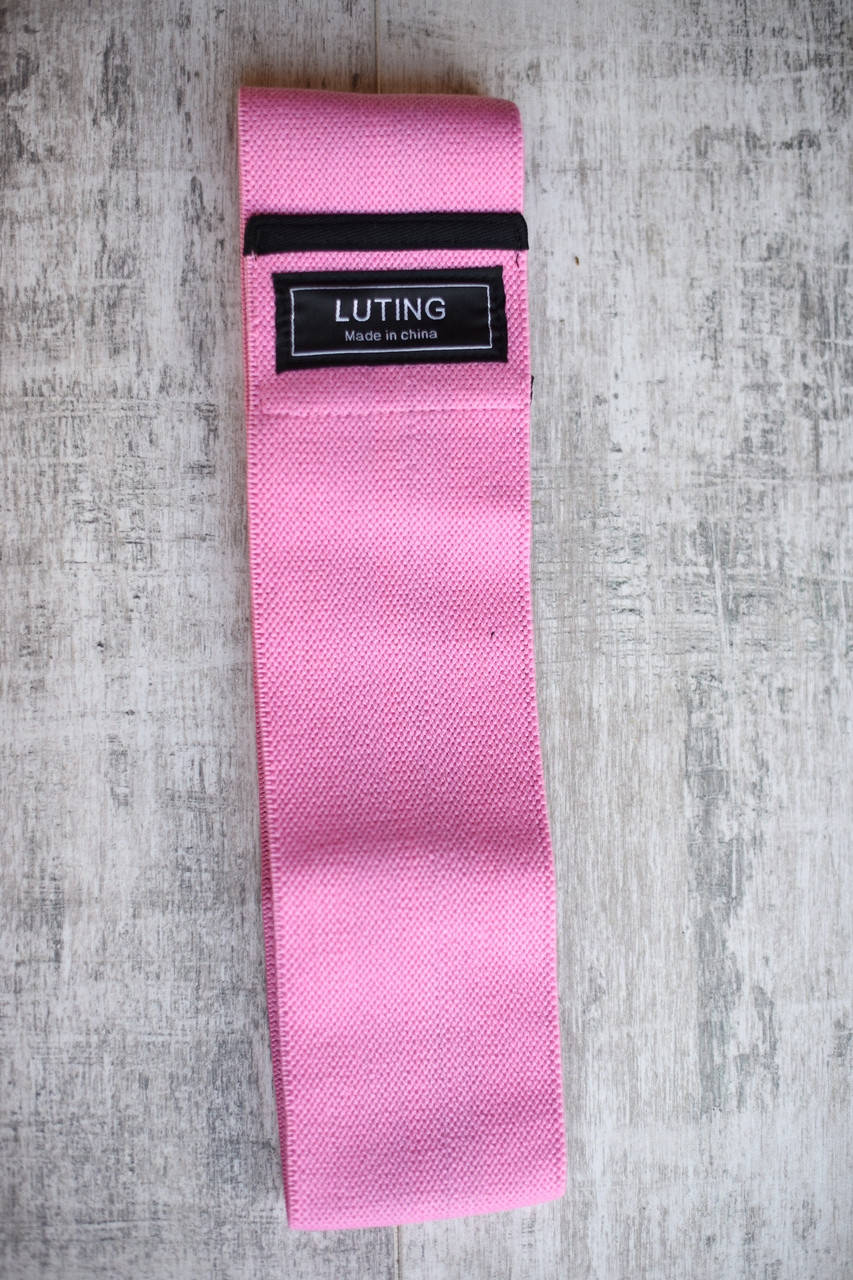 

Тканевые резинки для фитнеса поштучно размер М Розовая 23 кг