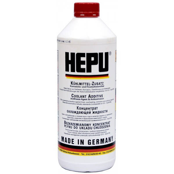

Антифриз HEPU G12 красный концентрат P999-G12 1,5л