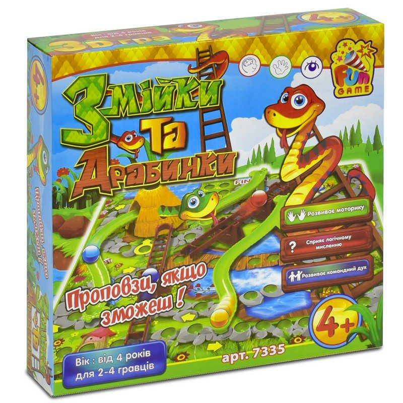 

7335 Настольная игра Змейки и лесенки тм Fun Game