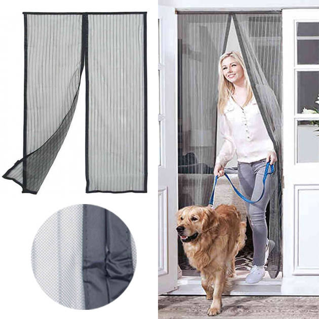 

Антимоскитная сетка для балконных дверей на магнитах 0,72 х 2,2 м, цвет серый титан MVM MN-720 T