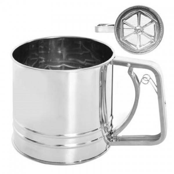 

Кружка-сито для муки Stenson 12х12.5 см Дуршлаги, Сито Кухоль-сито для борошна Stenson 12х12.5 см Durzlagi,, Серый