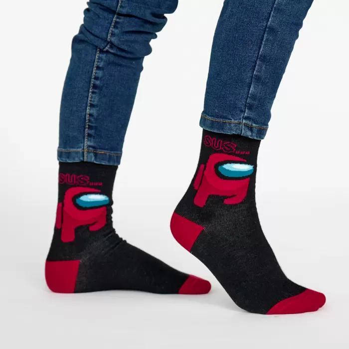 

Детские носки Амонг красный. Размер 18-20 (27-32), Черный