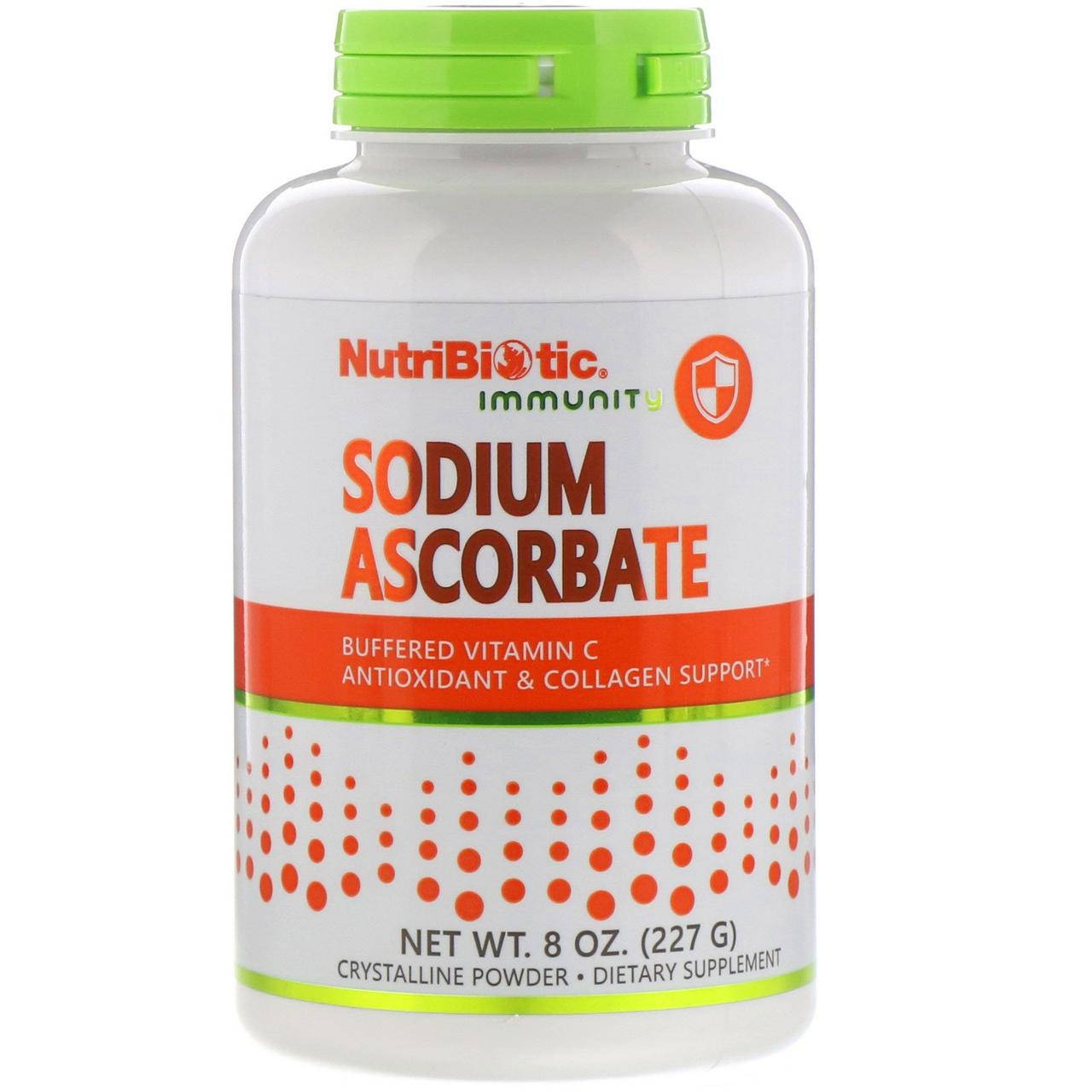 

Аскорбат натрия, Витамин C буферизованный (порошок) 227 г, NutriBiotic