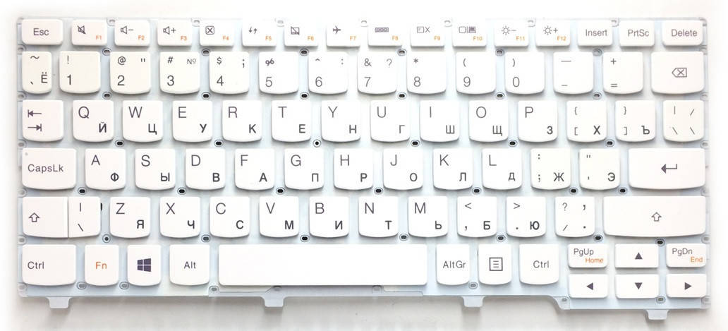 

Клавиатура для ноутбука Lenovo IdeaPad 100S-11IBY белая, Белый
