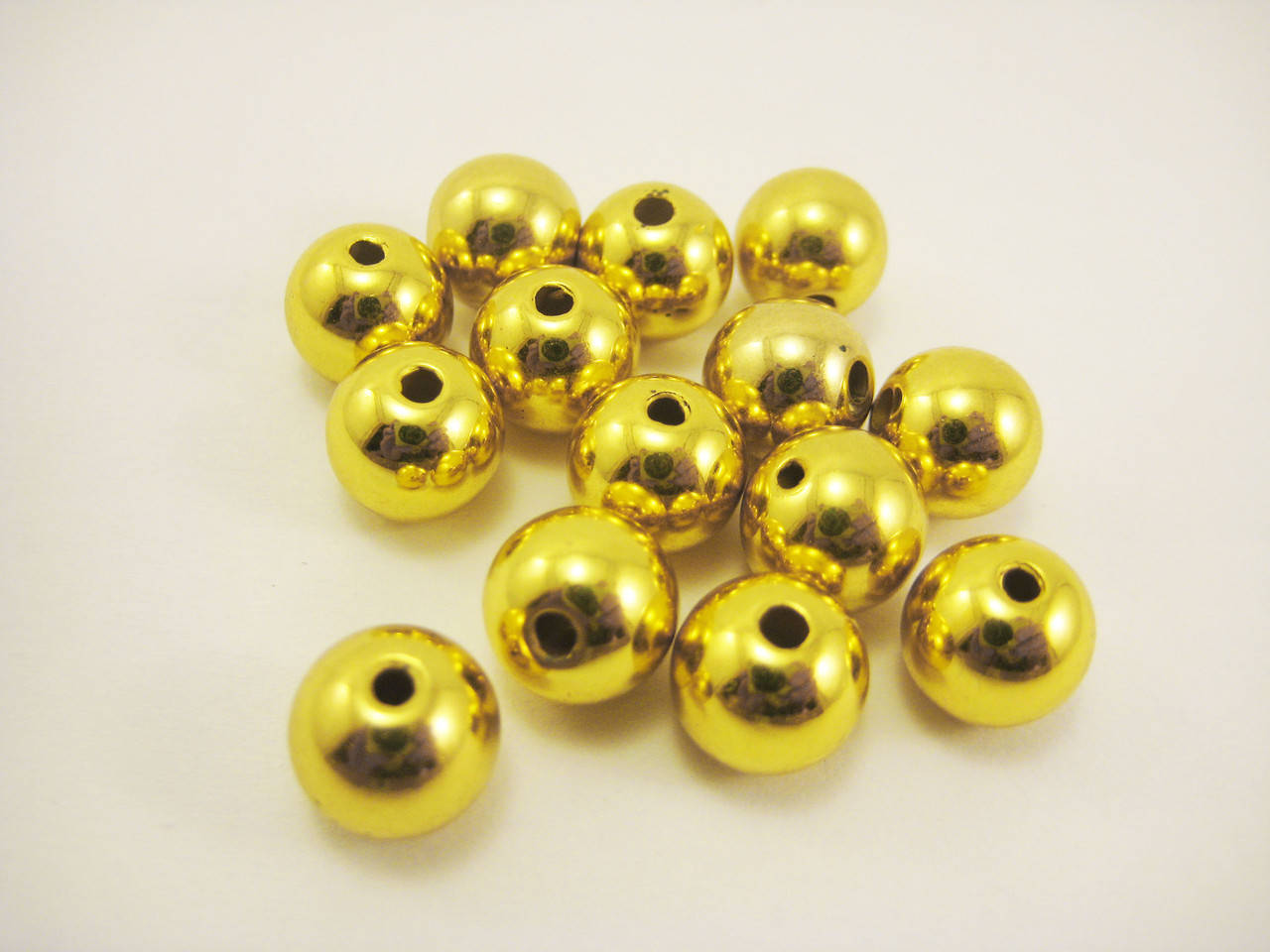

Бусины с отверстием. Цвет "золото". 10 мм, Золотистый