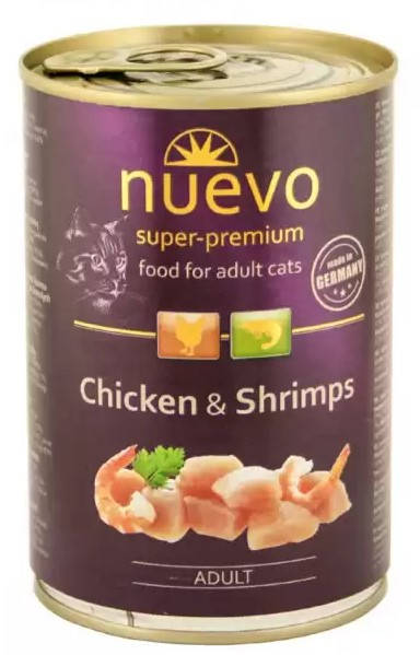 

Nuevo 400г консерва для кошек (с курицей и креветками)
