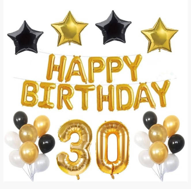 

Набор шаров на день рождения, "HAPPY BIRTHDAY" 030
