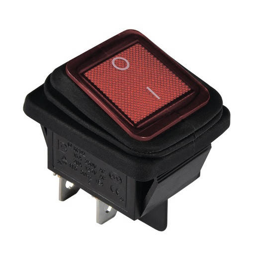 

KCD2-201WN G/B 220V Переключатель 1 клав. влагозащищенный красный с подсветкой TNSy