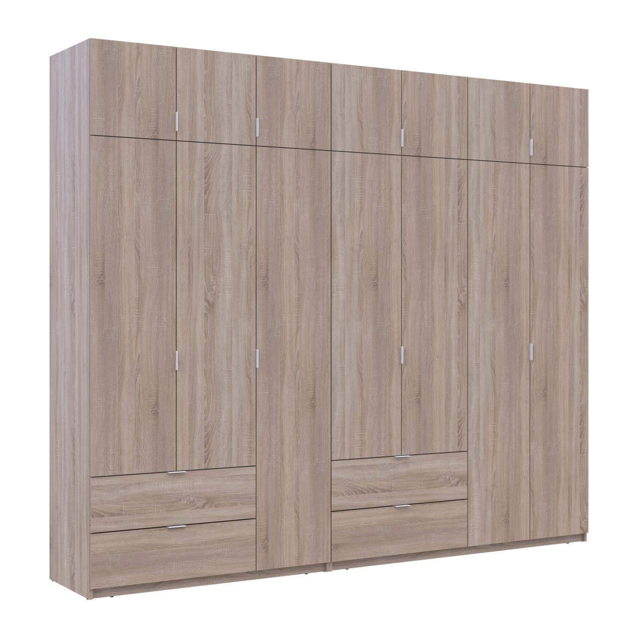 Розпашна Шафа для одягу Doros Лукас Дуб сонома 3+4 ДСП 280х50х240 (42005119) 6