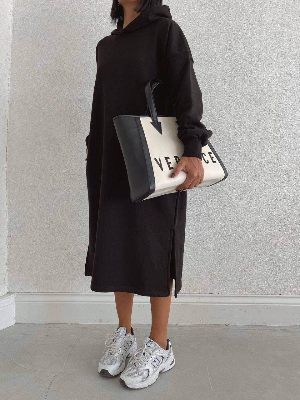 

Женская спортивная платье туника oversize (в расцветках) Кэмел