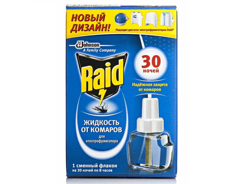 

Raid жидкость 30 ночей от комаров (для фумигатора)