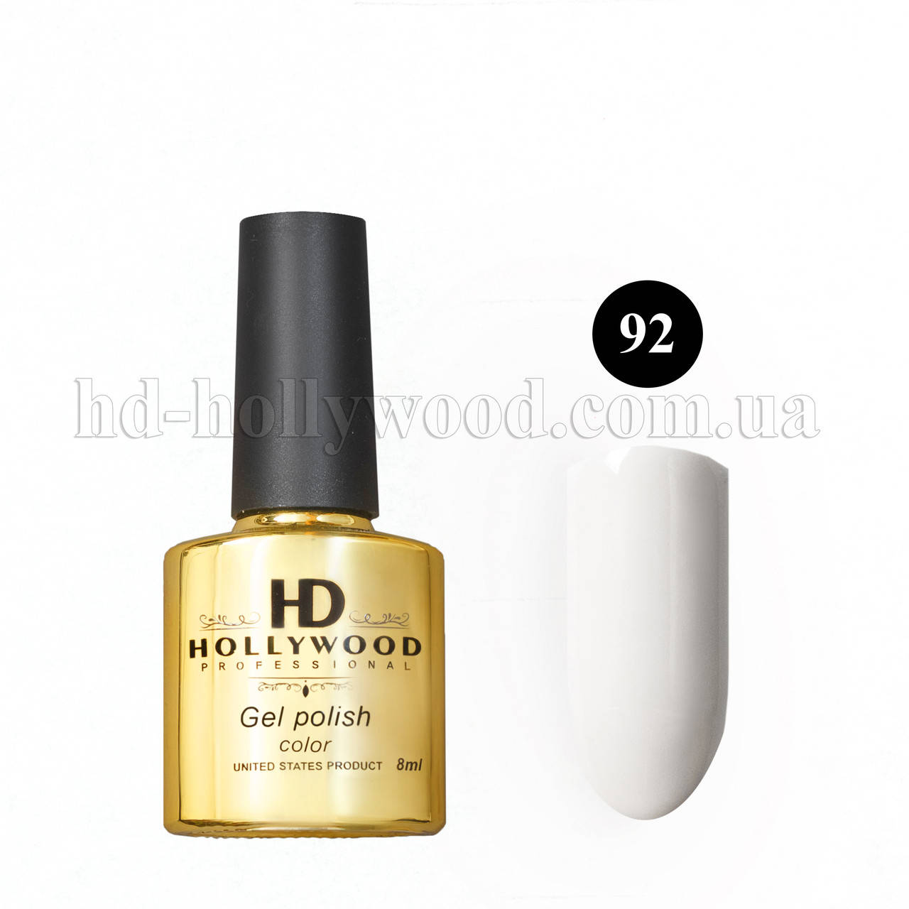 

Гель лак 92 Белый Плотный HD Hollywood 8 ml