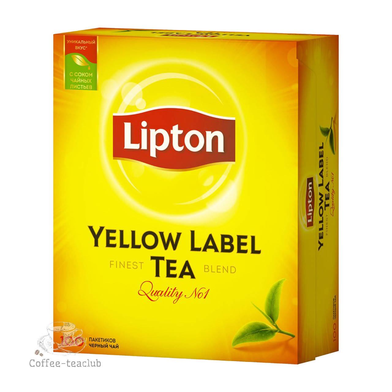 

Черный Чай Lipton Yellow Label 100 пакетиков