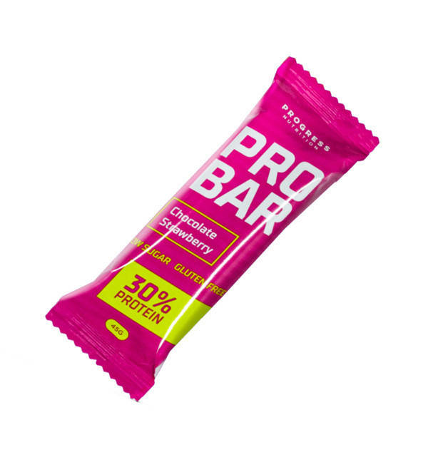 

Батончик Progress Nutrition Pro Bar 45 грамм Шоколад клубника