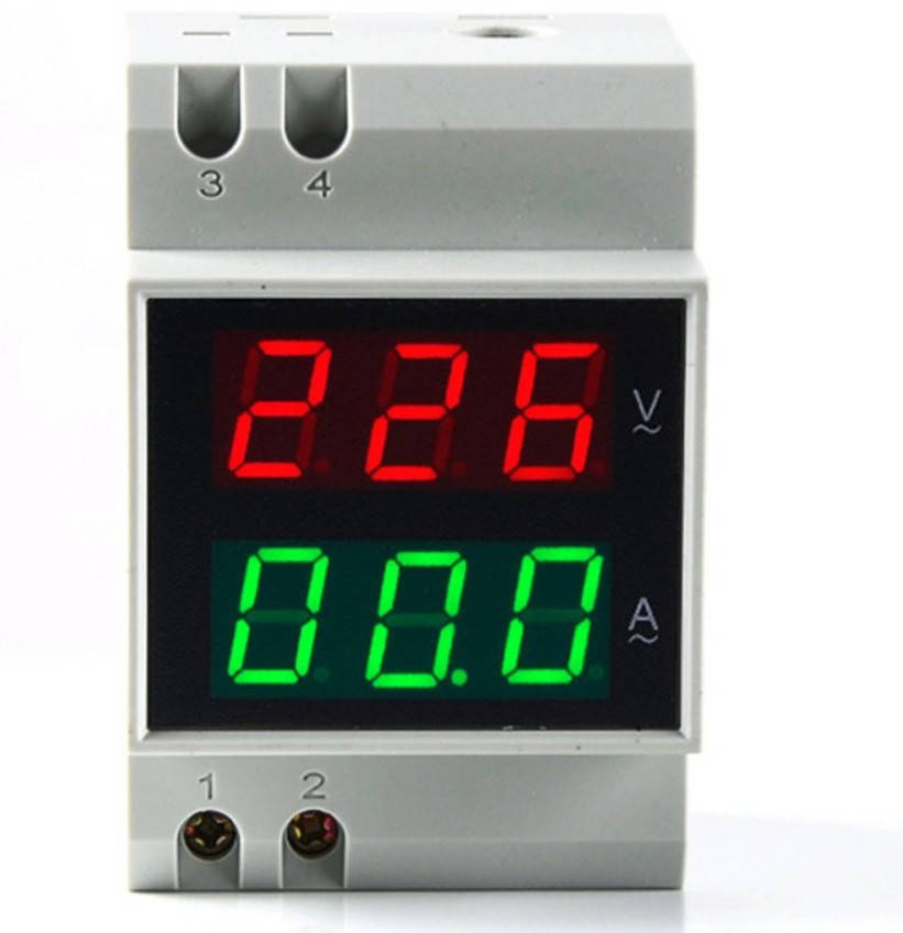 

Вольтметр-амперметр D52-2042 AC переменного тока на дин рейку 80-300 В ток 0-100 со встроенным трансформатором