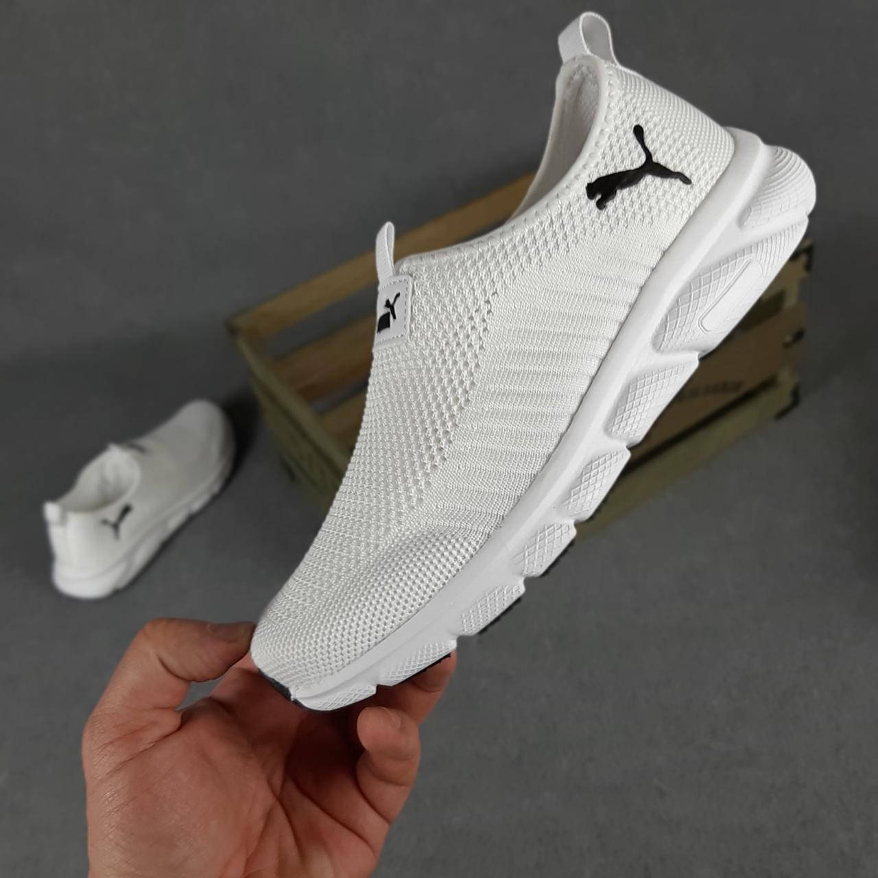 

Кроссовки тапки летние мокасины белые сетка женские PUMA серые купить недорого., Серый