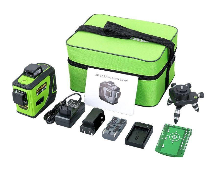 

Лазерный уровень 3D Fukuda MW-93T-2-3GX нивелир Diod Osram