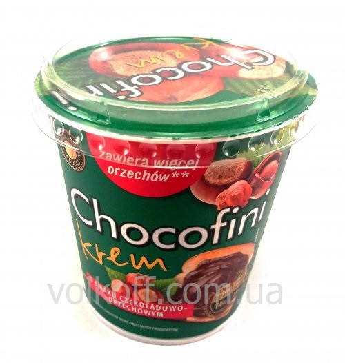 

Шоколадно-ореховая паста Chocofini Krem Чокофини со вкусом Лесного ореха 400гр Польша