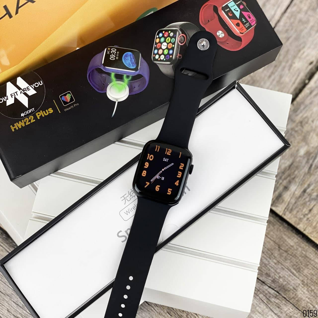 

Cмарт-часы Smart Watch Series 6 HW22 Plus черные (уведомления, звонки, голос вызов, беспроводная зарядка)