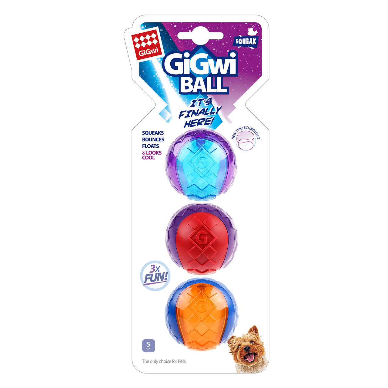 

Игрушка для Собак Gigwi Ball Мяч 5 см с Пищалкой Набор из 3 шт