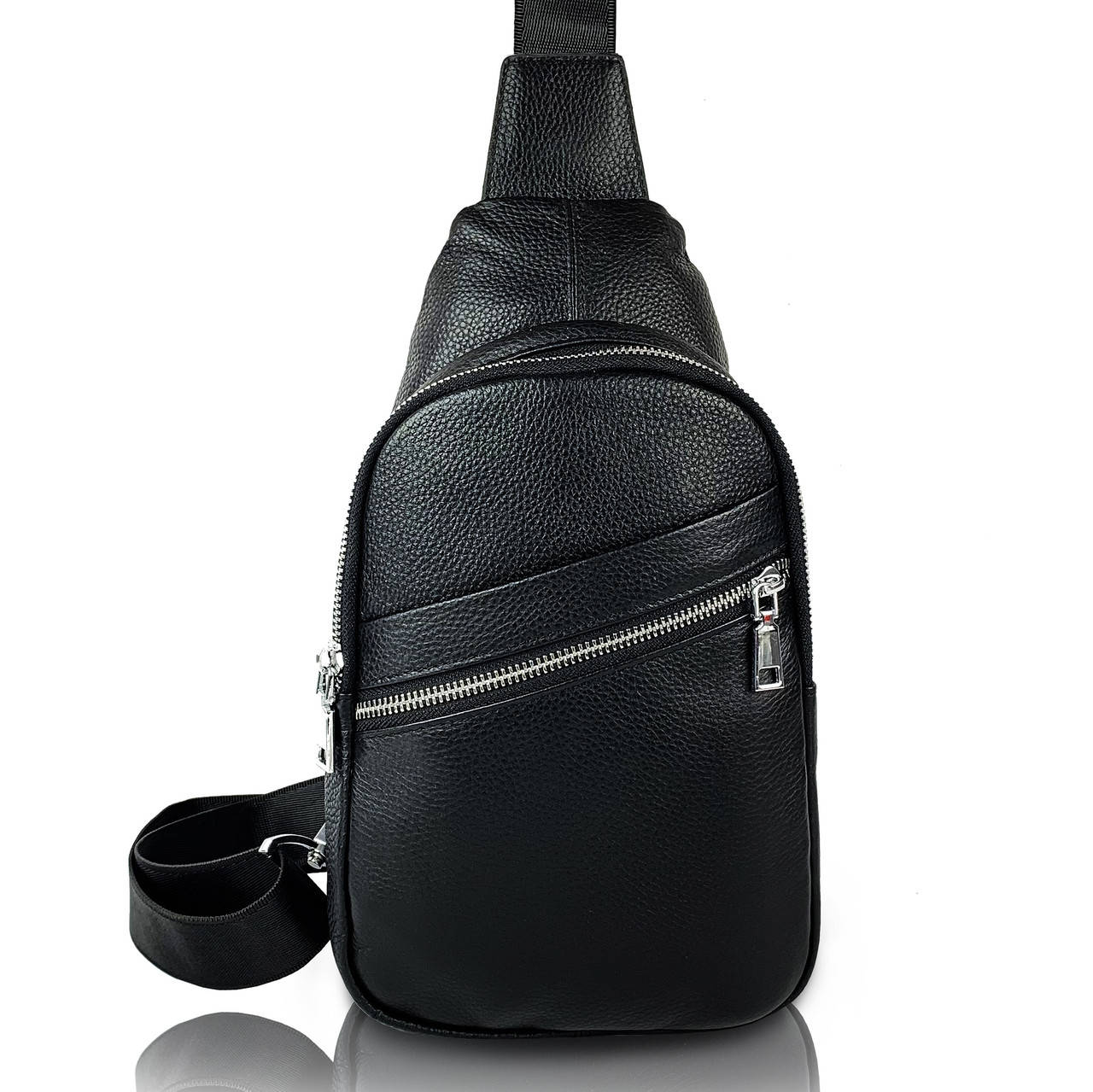 

Мужской кожаный слинг Tiding Bag Черная - MK10123, Черный