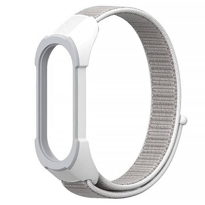 

Ремешок Colored Nylon Strap для Xiaomi Mi Band 3 / 4 / 5 / 6 White Grey