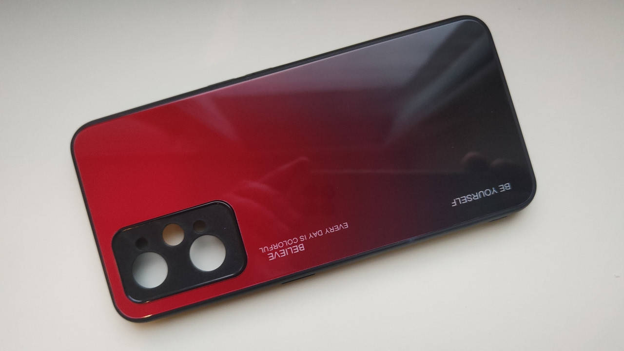 

Чехол градиент стеклянный для Realme GT NEO 2, Красный