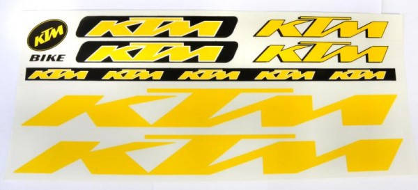 

Наклейка KTM на раму велосипеда, желтый (NAK045)
