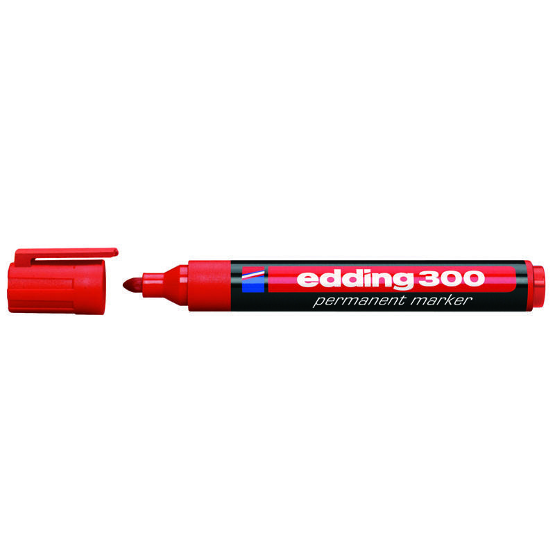

Маркер Permanent e-300 1,5-3 мм круглый красный, edding, 300 кра