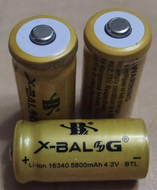 

Аккумулятор Li-Ion 3.7V 16340 5800 mAh