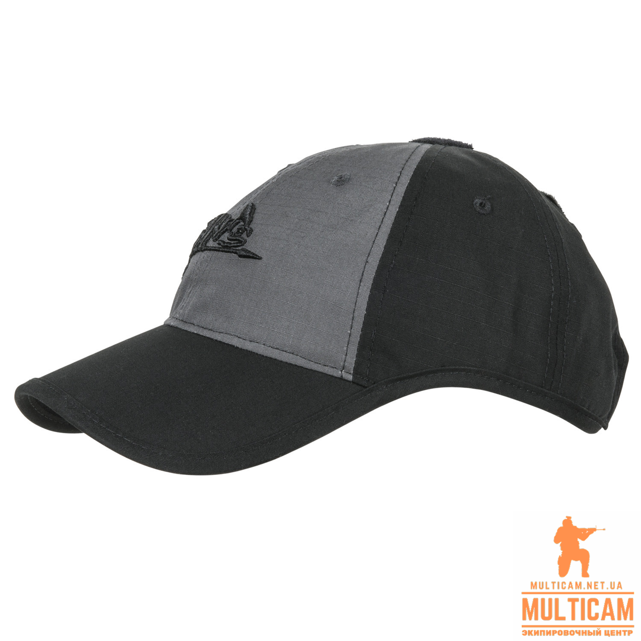 

Бейсболка Helikon-Tex® Logo Cap - PolyCotton Ripstop - Shadow Grey/Black, Черный