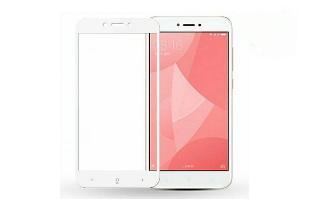 

Закаленное защитное стекло на Xiaomi Redmi 4X Белая рамка, Белый