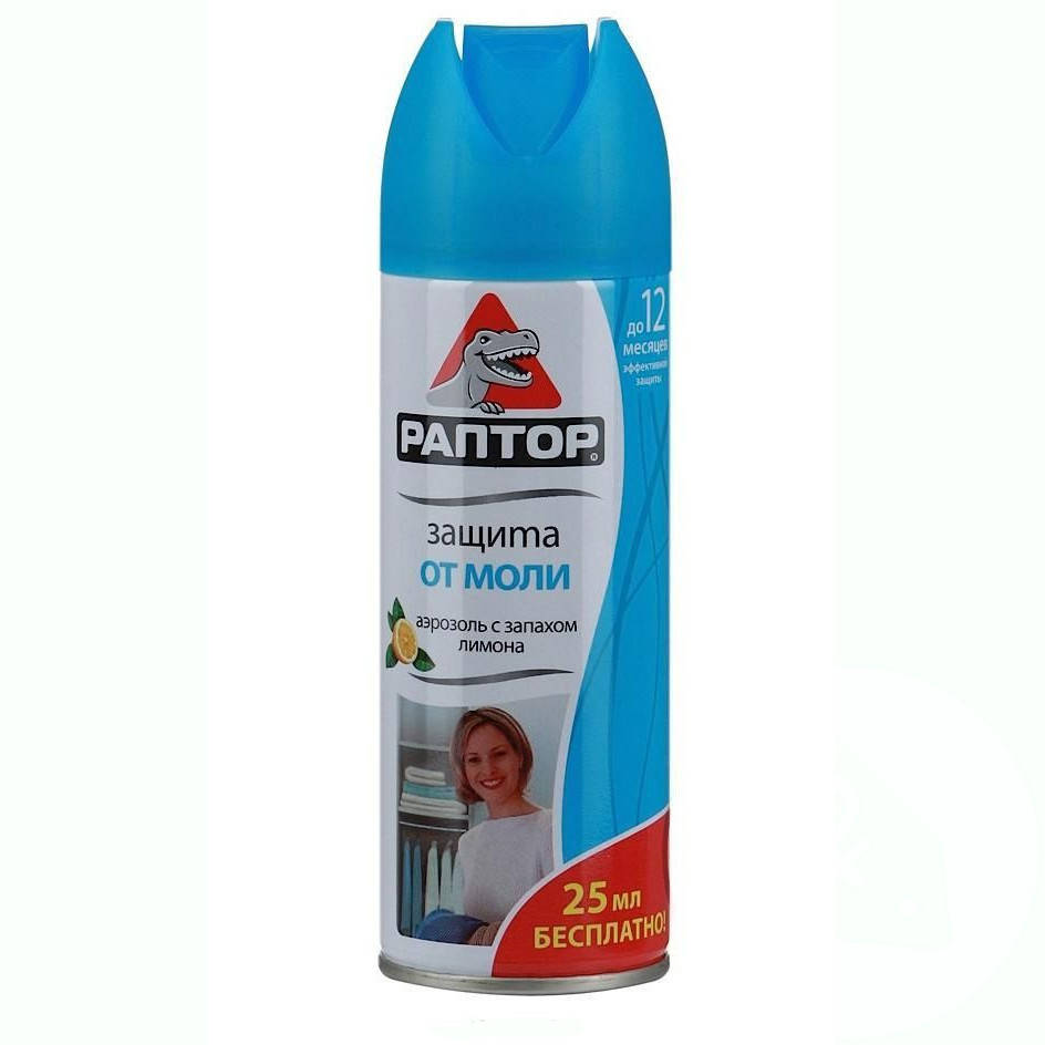 

Аэрозоль от моли с запахом лимона Раптор 175мл