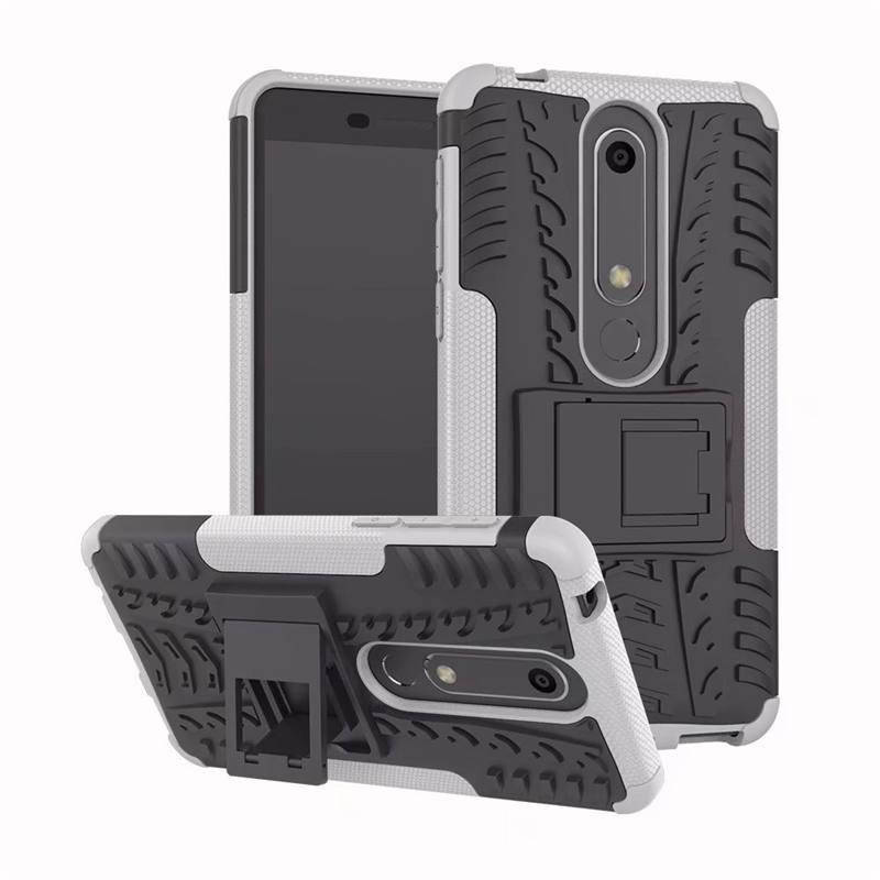

PC + TPU чехол Armor для Nokia 6.1 (8 цветов) серый