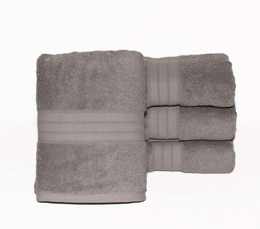 

Полотенце для лица и рук, махровое, размер 50х90 см, Турция, Polosa цвет: серый
