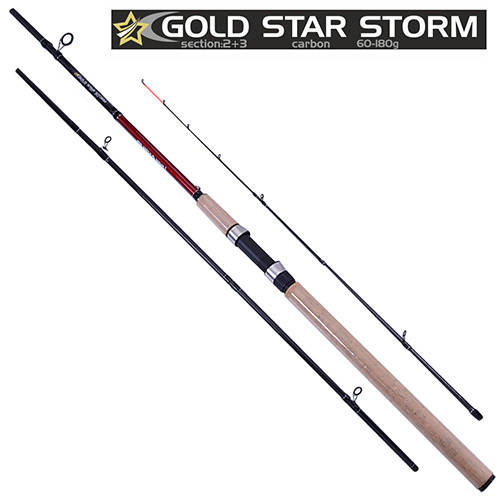 

Спиннинг карповый штекерный фидер "Gold star storm" 3.6 м 60-180 г. 2+3 к