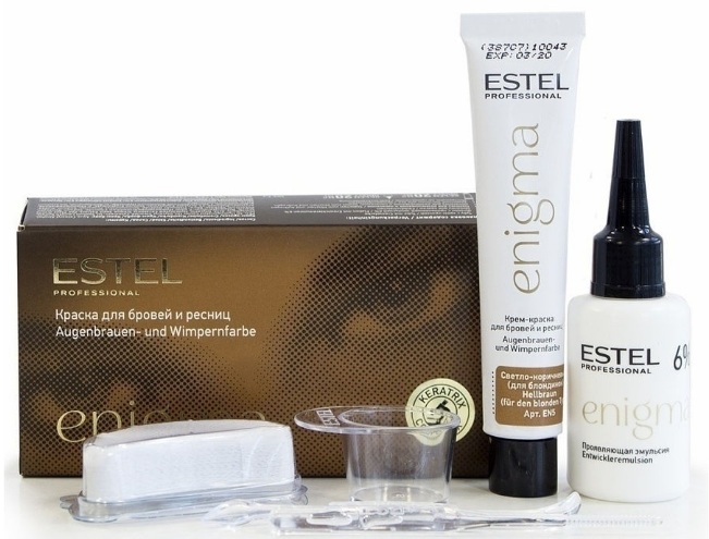

Краска для бровей и ресниц Enigma Estel светло-коричневый, 2х20 мл