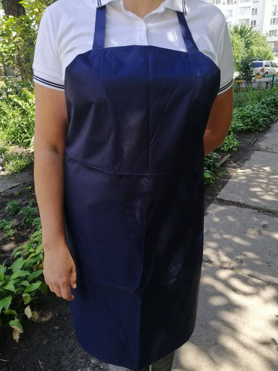 

Передник, фартук для мойщиц Atteks прорезиненный, непромокаемый тёмно-синий - 00421