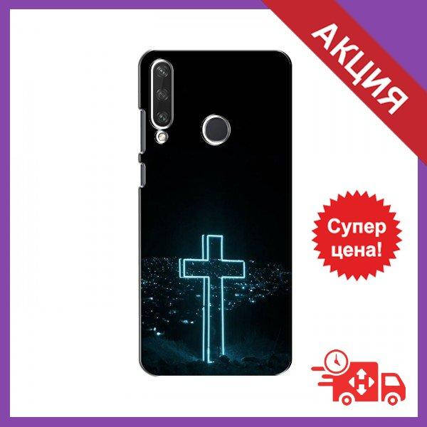 

Чехол для Huawei Y6p / Бампер на Huawei Y6p / Чехол для Хуавей Вай 6 П (Крест-синий)