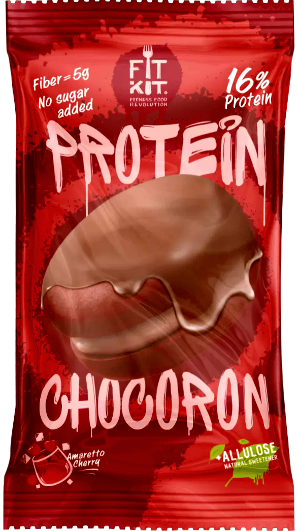 

Протеиновый макарон в глазури Fit Kit Protein CHOCORON Вишня и Амаретто (30 грамм)