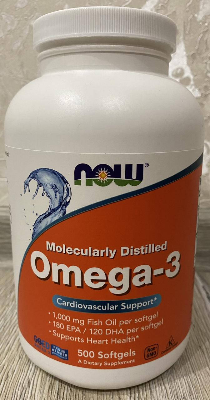 

Рыбий жир Omega 3 1000 мг - 500 капсул - Now Foods ( Омега 3 Нау Фудс США )