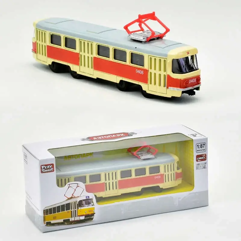 

JT Трамвай металлопластик 6411 А (96/4) инерция, в коробке