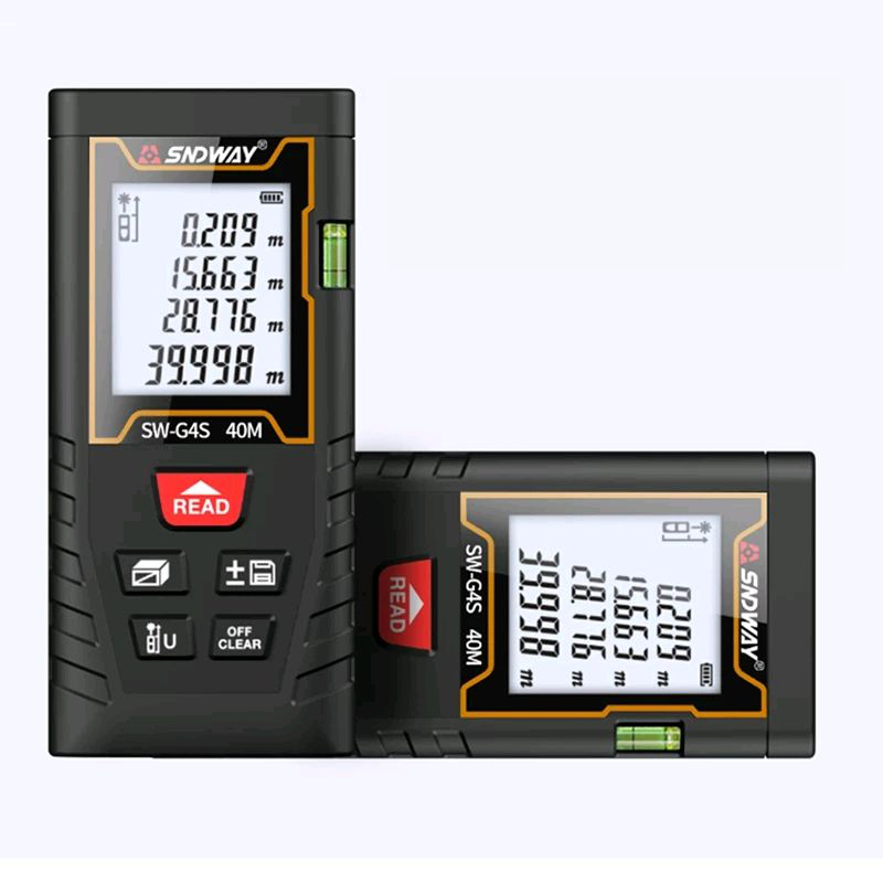 

Лазерный дальномер (рулетка) SNDWAY SW-G4S до 40м, площадь, объем, функция min / max