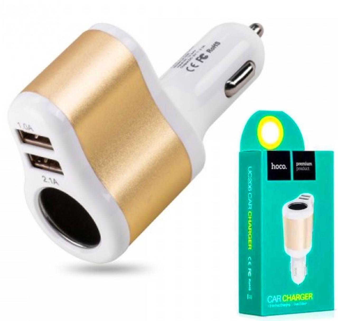 

Автомобильное зарядное устройство Hoco UC206 2USB 3.1A, зарядное от прикуривателя авто