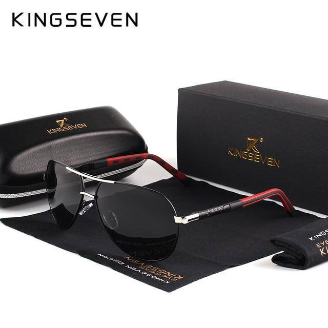 

Мужские поляризационные очки KINGSEVEN K725 Silver Black, Черный